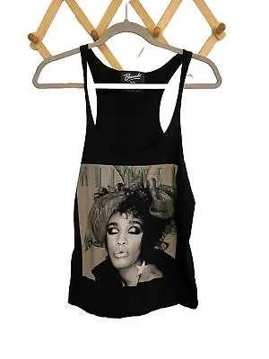 Buy Bravado Top Women's M Black Whitney Houston Tee Sleeveless Relax Band T-Shirt • 14.21£