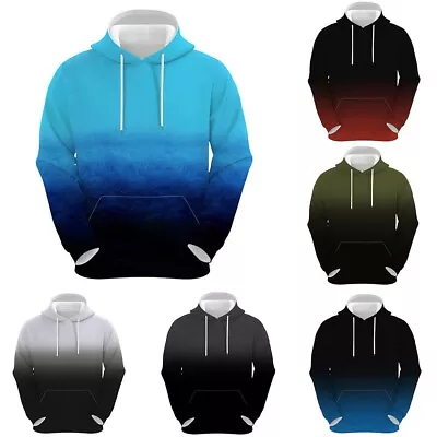 Buy Stylish 3D Print Mens Hoodie Sweatshirt Pullover Tops With Long Sleeve • 13.86£