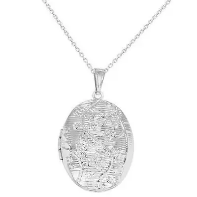 Buy Silver Plated Oval Locket Pendant Boho Fashion Jewellery Bohemian Beach Festival • 5.75£