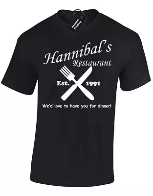 Buy Hannibal's Restaurant Mens T-shirt Funny Lecter Halloween Prison Classic Film • 7.99£