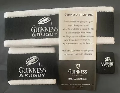 Buy 2 Sets Guinness & Rugby Head Wrist Finger Bands Guinness Strapping 2007 Sponsor • 12.50£