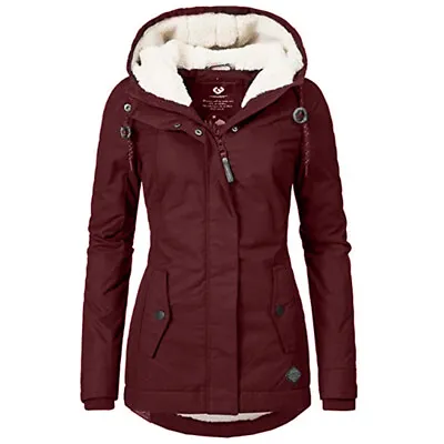 Buy Women Padded Quilted Coat Hooded Jacket Ladies Winter Fleece Warm Parka Overcoat • 21.99£