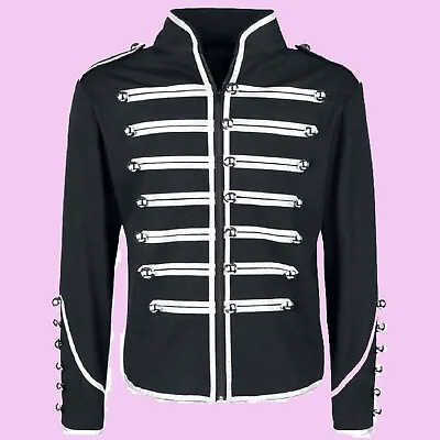 Buy Men Military Parade Marching Jacket Gothic Steampunk Army Band Drummer Jacket • 160£
