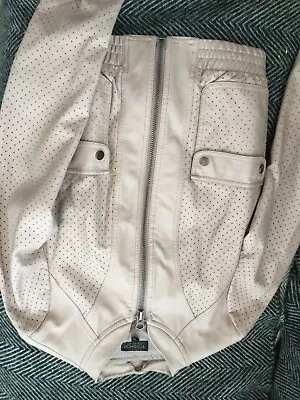 Buy Topshop Jacket Size 10, Beige Faux Leather Vintage , Used  • 8£