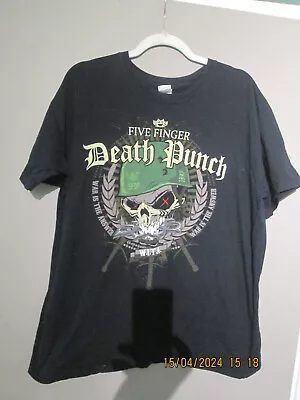 Buy FIVE FINGER DEATH PUNCH WARHEAD WAR IS THE ANSWER TOUR T SHIRT  Size Xl • 12£