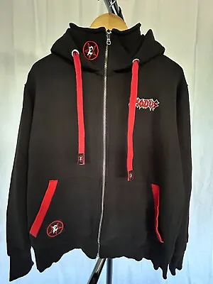 Buy Exodus - Logo / Black W/ Red  - Size L - Zip Up Hoodie Sweatshirt - Kragen Lum • 41.16£