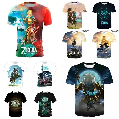 Buy Legend Of Zelda T-shirt Unisex Men Boys Kids T-shirt Short Sleeve Tee Top Gift • 10.78£