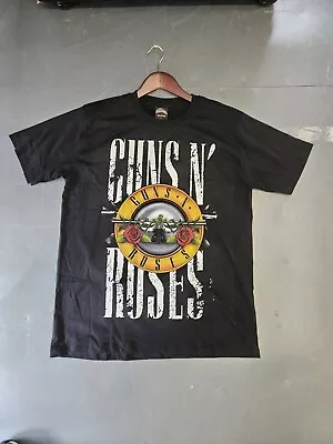 Buy Guns N Roses  Band Tee Black Front And Back Printed Large  • 20£