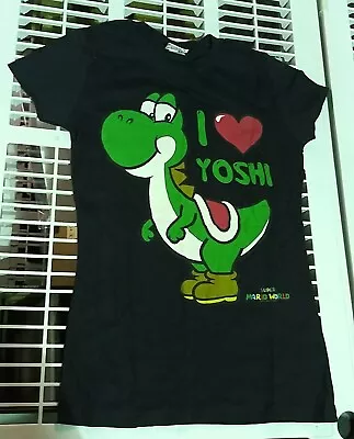 Buy Nintendo SUPER MARIO WORLD I Love Yoshi T-Shirt Size Youth Small New W/o Tags • 9.67£
