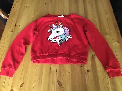 Buy Girls Unicorn Christmas Jumper Age 10-12 Years From H&M • 2.50£
