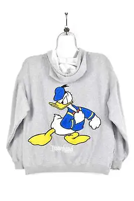Buy Vintage Disney Donald Duck Embroidered Grey Hoodie | Medium • 31.22£
