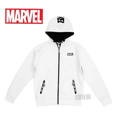 Buy Disney Store Marvel Men's White Hooded Sweatshirt HOODIE Jacket Brand New • 37.99£