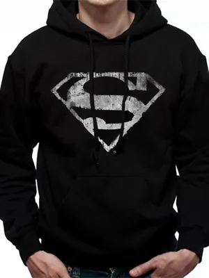 Buy SUPERMAN- MONO DISTRESSED LOGO Official Hoodie Mens Licensed Merch Pull-Over New • 36.95£