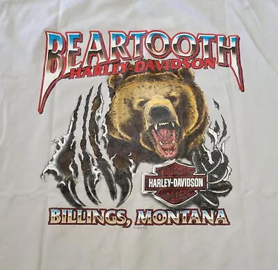 Buy 2011 Harley Davidson RK Stratman Beartooth Billings Montana Bear Shirt 2XL Biker • 23.11£