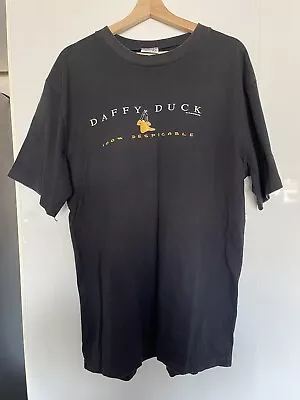 Buy Daffy Duck 1995 Vintage Tee Shirt 100% Despicable - Size XL Looney Tunes VGC • 31.60£