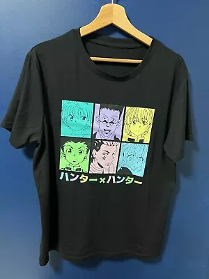 Buy Shein Hunter X Hunter Anime T-Shirt Men Large Black Graphic Print Polyester • 12.99£