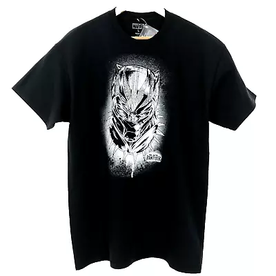 Buy Marvel Black Panther Face Spray Mask Mens T Shirt Black Short Sleeve Size XXL • 13.99£