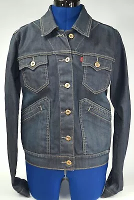 Buy LEVI'S Women's  100% NASTY CAT  Handpainted Denim Trucker Jacket (Blue) Medium • 32.28£
