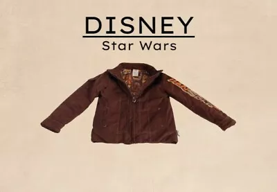 Buy Disney Star Wars Brown Han Solo Aviator Jacket Size 5/6 Faux Suede Length 18  • 20.10£