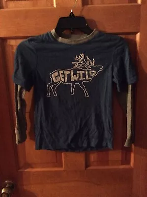 Buy Boy S Urban Pipeline Blue & Grey Get Wild Long Sleeve T Shirt Size Small • 2.36£