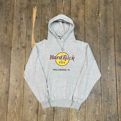 Buy Hard Rock Cafe Hoodie Mens Y2K Pullover Hollywood Sweatshirt, Grey, Medium • 30£