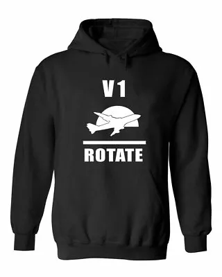 Buy Funny V1 Rotate Aviation Geek Aircraft Enthusiastic Airline Pilot Unisex Hoodie • 17.99£