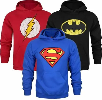 Buy DC Justice League Men’s Official Superhero Character Logo Hoody • 19.99£
