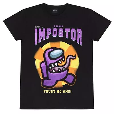 Buy Among Us - Purple Impostor Unisex Black T-Shirt Ex Ex Large - XXL -  - K777z • 13.95£