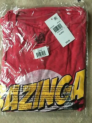 Buy Bazinga Super Logo T-Shirt. The Big Bang Theory,  (Red)Extra Large. • 12.99£