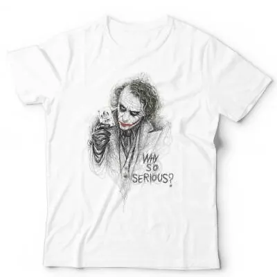 Buy Joker Sketch Why So Serious Tshirt Unisex & Kids Retro Comic  - White Tshirt • 9.97£