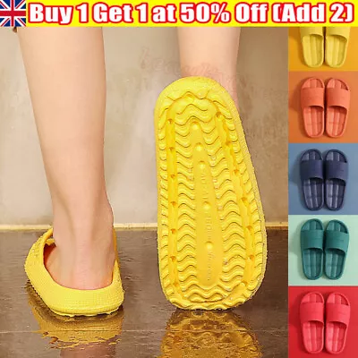 Buy Womens/Mens Slippers For Bath Shower Non-Slip Bathroom Soft  Sandals Home Shoes◆ • 4.99£