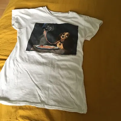 Buy Womens Lady And The Tramp Tshirt 8-10 • 1£