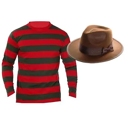 Buy Dream Killer Halloween Costume T-shirt + Hat Set Adults Fancy Dress Accessory • 16.99£