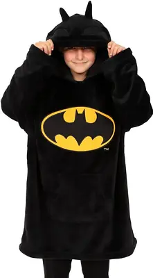 Buy Boys Girls Batman Oversized Blanket Hooded Hoodie Fleece  Keep Warm This Winter • 17.99£