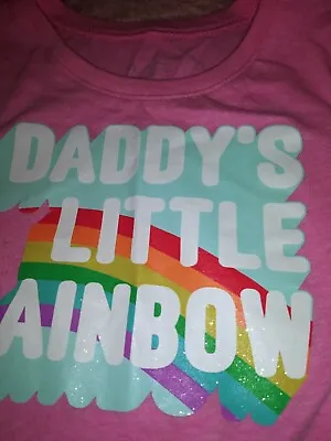 Buy  Girls Pink  Daddys Little 🌈  T~Shirt NWOT~ LOOK!!! • 4.01£