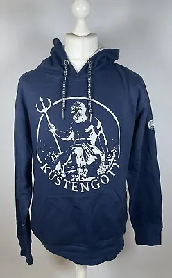 Buy Coastguard Hoodie L Blue Logo Poseidon Long Sleeve Men Kustengott Coast God • 15£