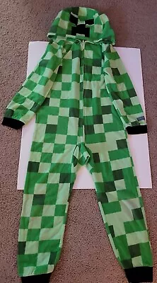 Buy Minecraft Hoodie One Piece  Creeper Pajama Size M • 8.62£