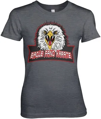 Buy Cobra Kai Eagle Fang Karate Girly Tee Damen T-Shirt Dark-Heather • 29.13£