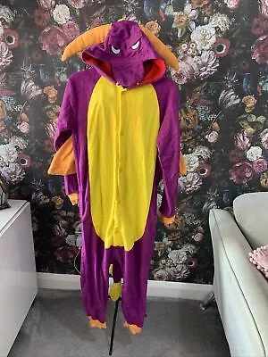 Buy Adults Cosplay Animal One Piece Costume  Hoodies Fancy Dress Dragon New Small • 8£