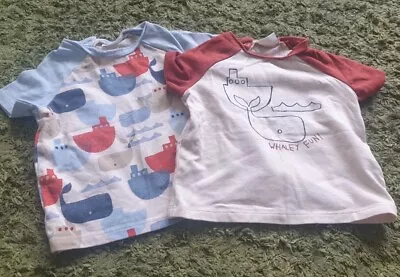 Buy Next 2 Whale T-shirts Age 3-6 Months • 2.50£