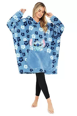 Buy Tropical Flowers Disney Hoodie Blanket For Women, Stitch Fleece Oversized Hoodie • 28.49£