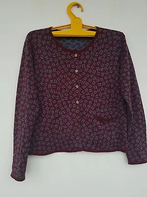 Buy Gudrun Sjoden Womans Knit Cardigan Top Organic Cotton Sz M Button Pockets Jacket • 28.82£