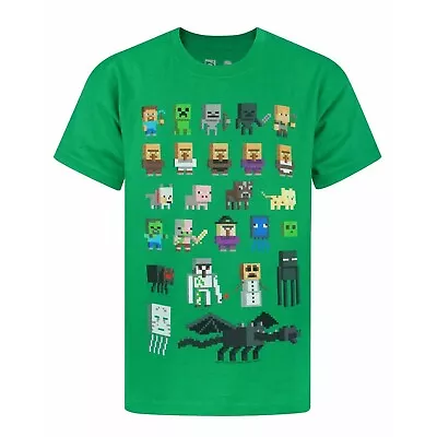 Buy Minecraft Childrens/Kids Sprites T-Shirt NS7307 • 13.12£