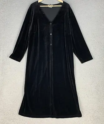 Buy Style & Co Woman 2X Black Velvet Long Sleeve Duster • 18.92£