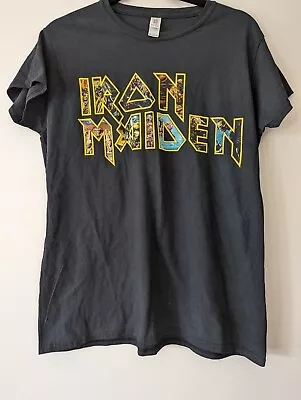 Buy Women's Iron Maiden Black Graphic Print Short Sleeve T Shirt Size 2XL • 12£