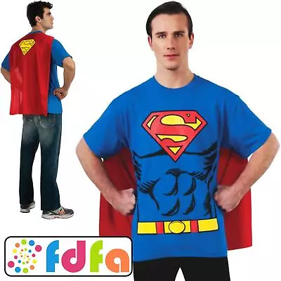 Buy Officially Licensed Rubies Superman T-Shirt Mens Fancy Dress Costume New • 20.99£