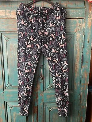 Buy Fat Face Woodland Fox Wolf Pyjama Trousers Blue 6 Xs NWOT • 12£