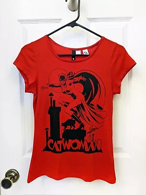 Buy 💥Red Catwoman Baby-doll T-shirt, DC Comics, Juniors  Size 6, Cute!💥 • 11.80£