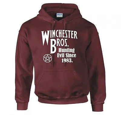 Buy Supernatural  Winchester Bros Hunting Evil Since 1983  Hoodie New • 21.99£