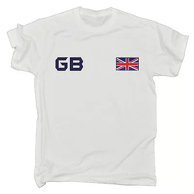 Buy Great Britain Union Jack Flag T-SHIRT Gb Sport Games Championship FRONT & BACK • 12.95£